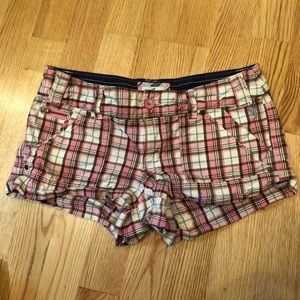 American Eagle Pink Plaid Shorts SZ 6